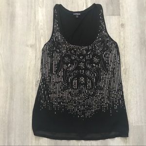 Express Black Sequin Tank